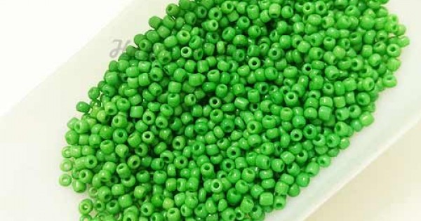 2.5mm Glass Seed Beads In Matte Green Color. Buy Online. COD. Low Prices  Free Shipping