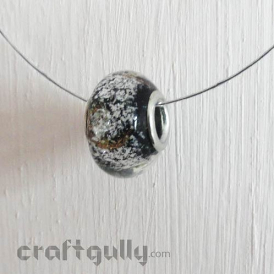 Lampwork Glass Beads - Black with Shimmer