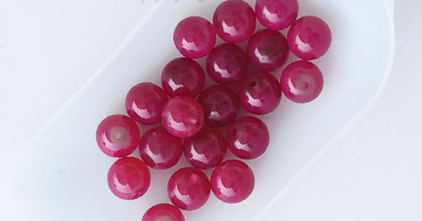 Natural Glass Beads Wholesale  American Bead Corp Tagged Pink