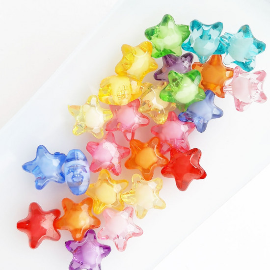 Buy 11mm Star Shaped Colored Acrylic Beads Online. COD. Low Prices. Free  Shipping.
