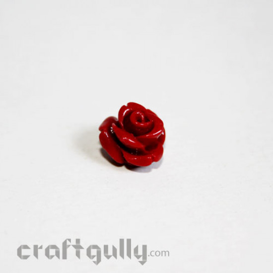 Faux Coral Beads - Rose - Maroon