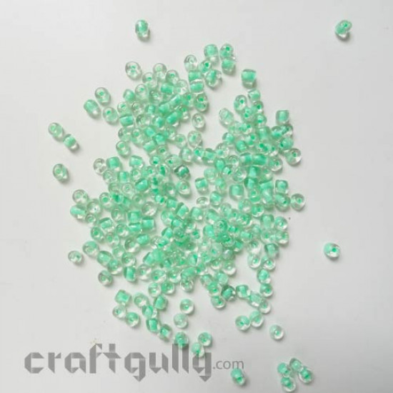 Seed Beads 4mm - Glass - Green - 20gms