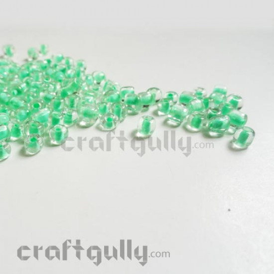 Seed Beads 4mm - Glass - Green - 20gms