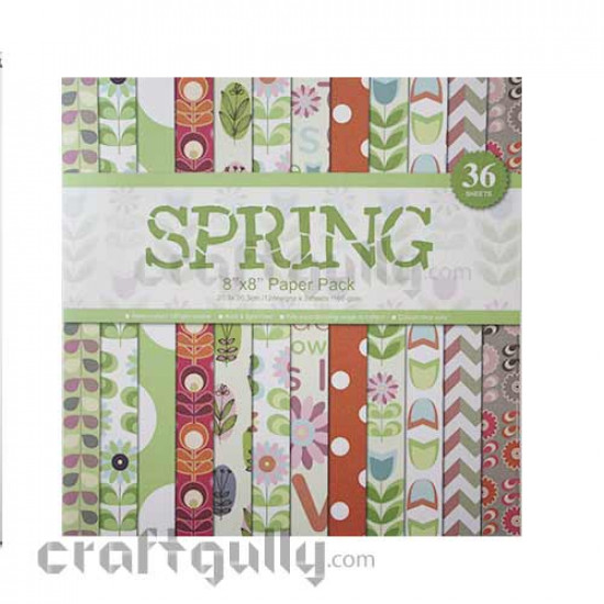 Pattern Paper 8x8 - Spring - Pack of 36