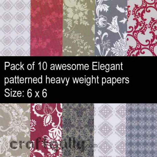 Pattern Paper 6x6 - Elegant - Pack of 10