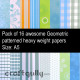 Pattern Paper A5 - Geometric - Pack of 16