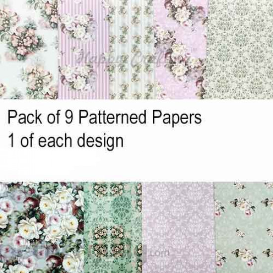 Pattern Paper A5 - Florals - Pack of 10