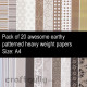 Pattern Paper A4 - Earthy - Pack of 20