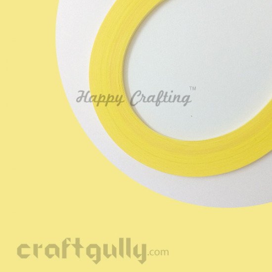 Quilling Strips 5mm Light Yellow #2 - 17Inch - 100 Strips